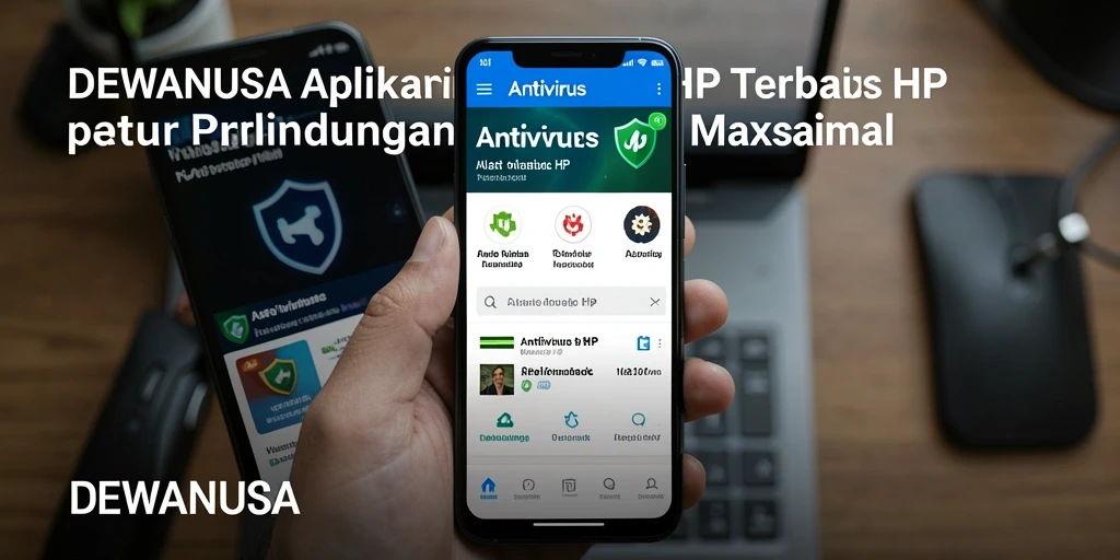 Tampilan antarmuka DEWANUSA untuk perlindungan Antivirus HP.