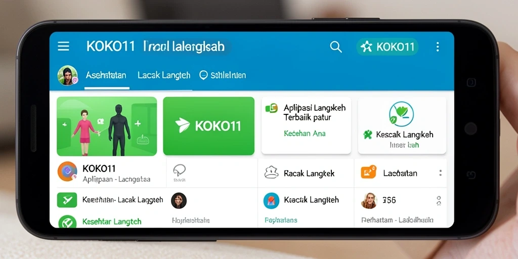 Tampilan antarmuka pengguna KOKO11 untuk pelacakan langkah yang mudah dipahami.
