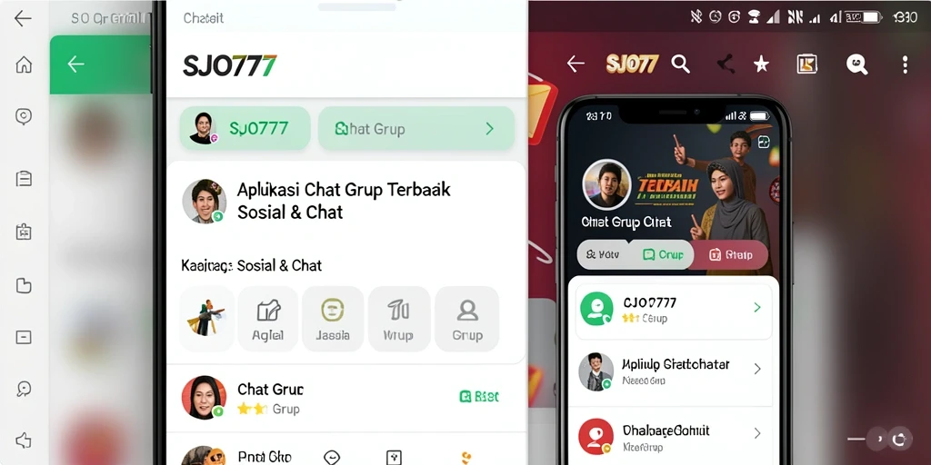 Tampilan antarmuka SJO777 yang intuitif untuk chat grup.