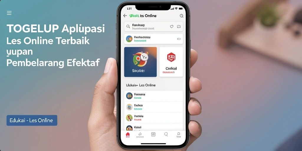 Antarmuka aplikasi TOGELUP yang intuitif dan menarik.
