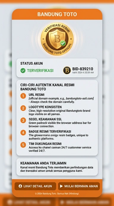 Halaman Resmi Bandungtoto untuk Pengguna Android