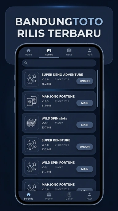 Riwayat Versi Bandungtoto untuk Pengguna Android